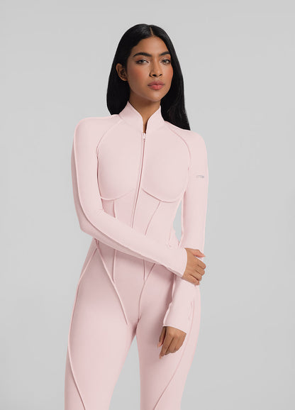 Kurzer Catsuit mit geschlossenem Rücken