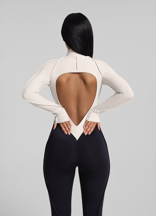 Zweiteiliger Catsuit mit Kontrast-Design