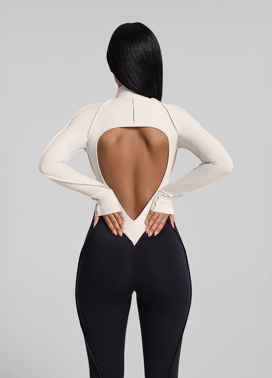 Zweiteiliger Catsuit mit Kontrast-Design